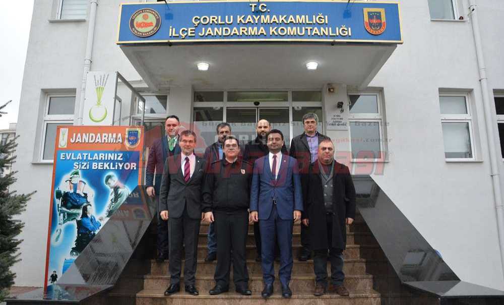 Çorlu Tso'dan, Jandarma Komutanı Korkmaz'a Ziyaret