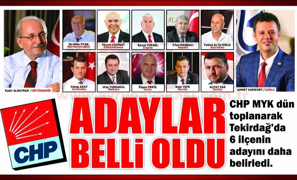 Chp'de Başkan Adayları Belli Oldu