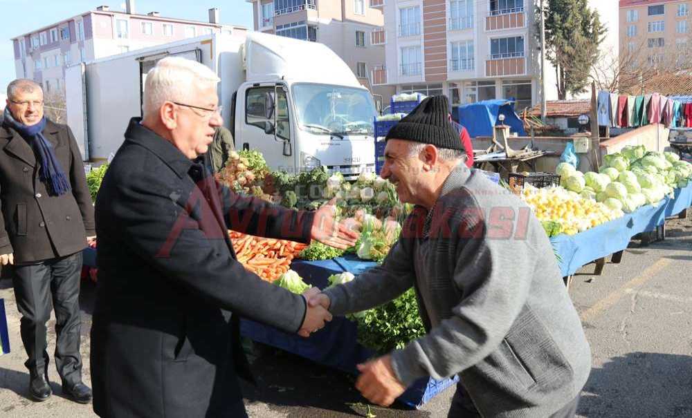 Başkan Yüksel, Pazarcı Esnafını Ziyaret Etti