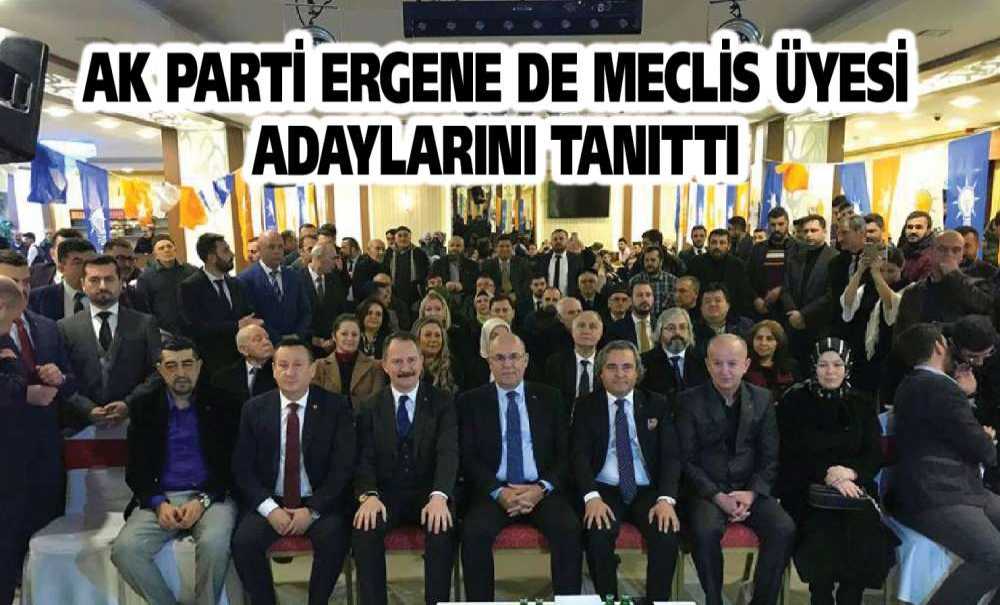 Ak Parti Ergene De Meclis Üyesi Adaylarını Tanıttı