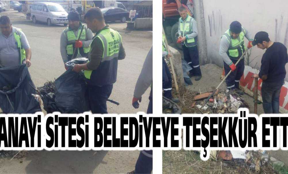 Sanayi Sitesi Belediye Teşekkür Etti