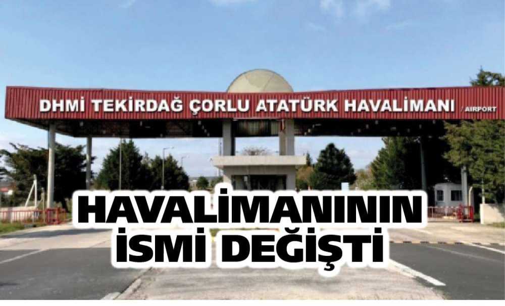 Havalimanının İsmi Değişti