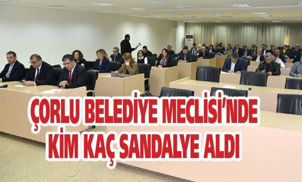 Çorlu Belediye Meclisi'nde Kim Kaç Sandalye Aldı