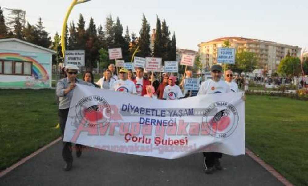 Diyabet Vakfı Çorlu Şubesinden Sağlıklı Yaşam Yürüyüşü