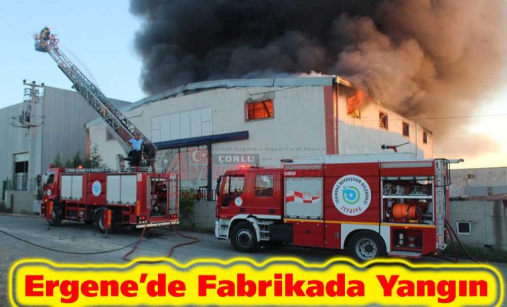 Ergene'de Fabrikada Yangın