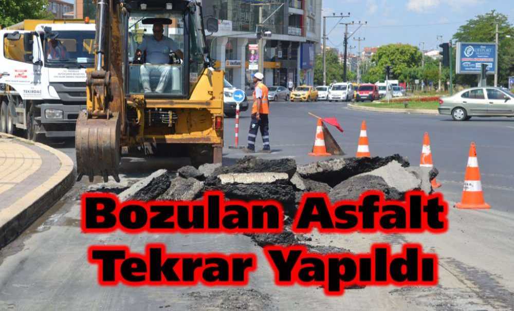 Bozulan Asfalt Tekrar Yapıldı