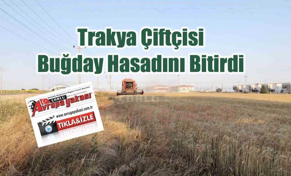 Trakya Çiftçisi Buğday Hasadını Bitirdi (Video Haber)