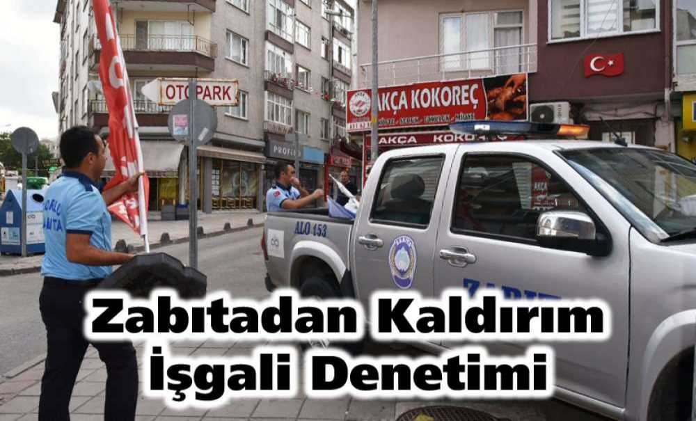 Zabıtadan Kaldırım İşgali Denetimi
