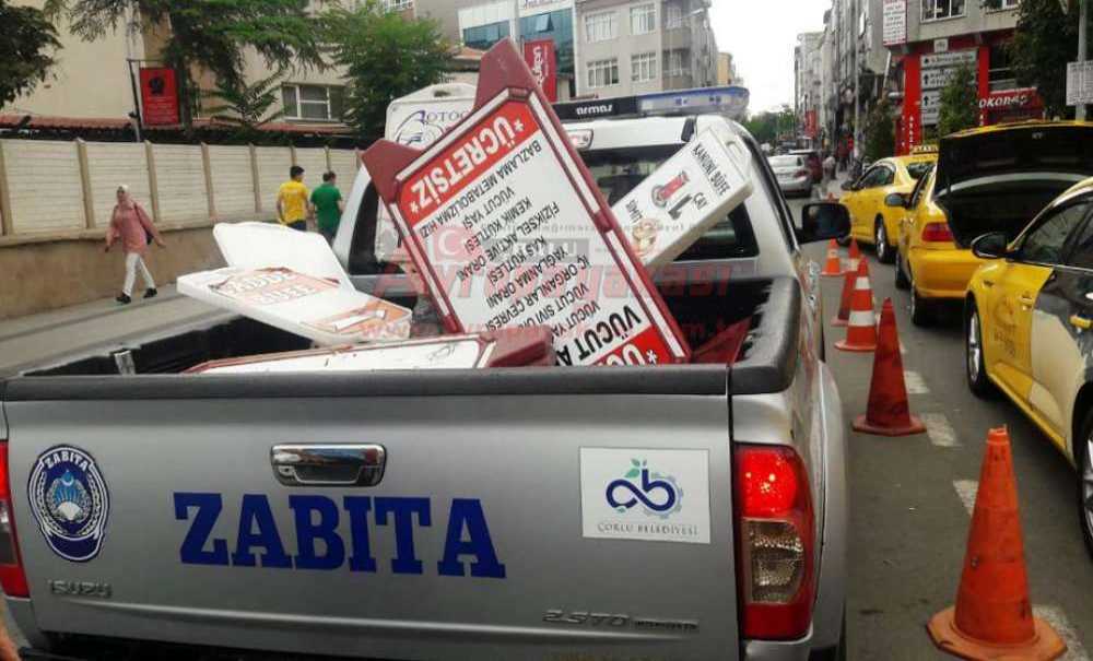 Zabıtadan Kaldırım İşgali Denetimi