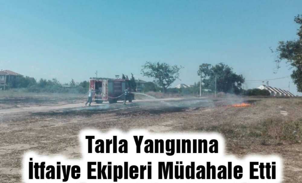 Tarla Yangınına İtfaiye Ekipleri Müdahale Etti