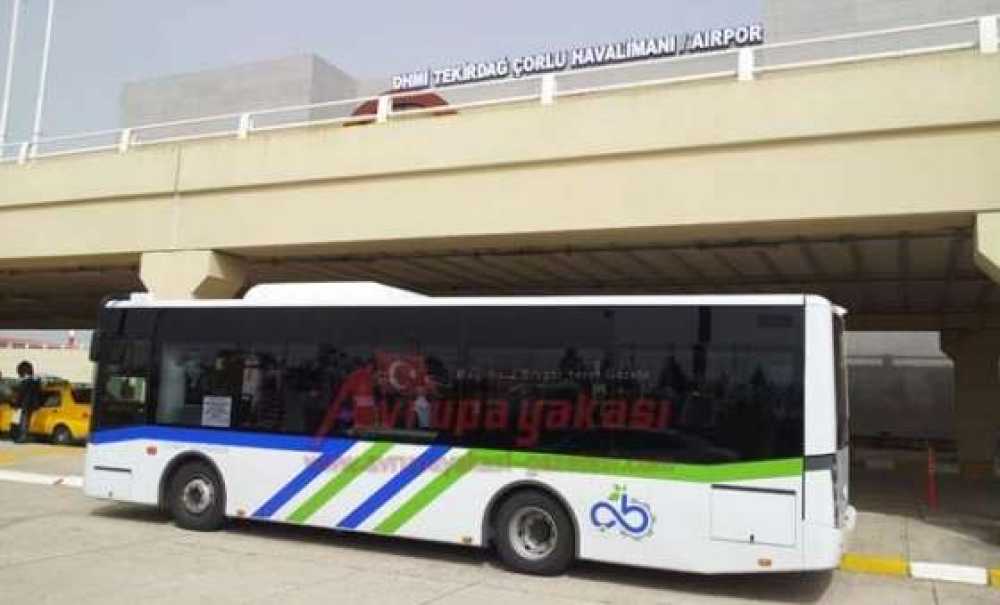 Çorlu Belediyesi`nden Havaalanına Otobüs Seferi