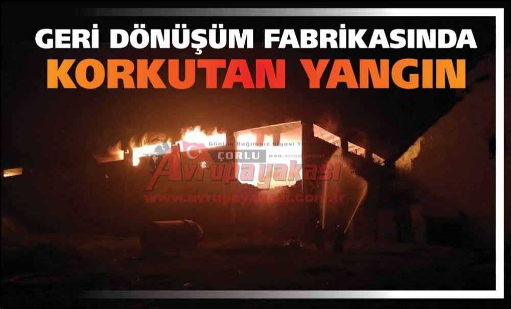 Geri Dönüşüm Fabrikasında Korkutan Yangın