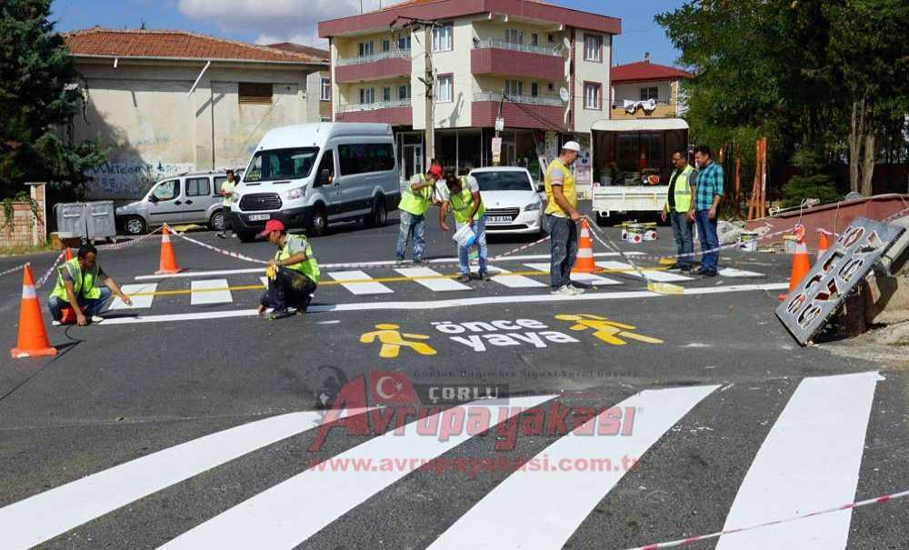 Engelli Yaya Geçidi Çalışmaları Devam Ediyor