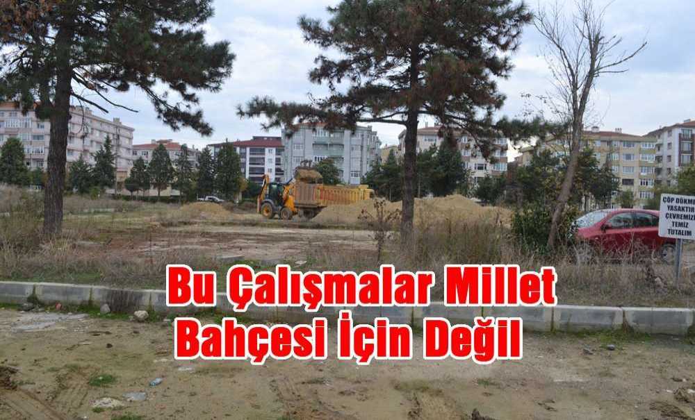 Bu Çalışmalar Millet Bahçesi İçin Değil