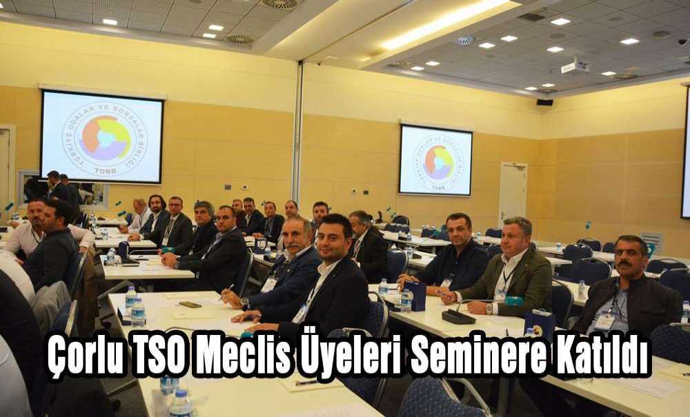 Çorlu Tso Meclis Üyeleri Seminere Katıldı