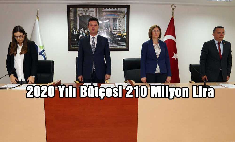 2020 Yılı Bütçesi 210 Milyon Lira