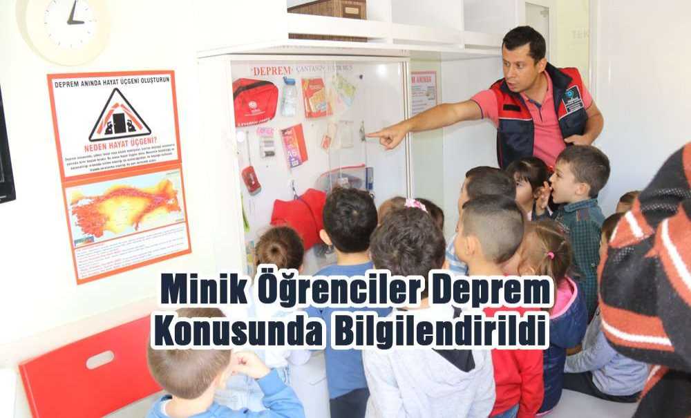Minik Öğrenciler Deprem Konusunda Bilgilendirildi
