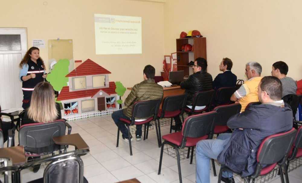 Belediye Personeline Yangın Söndürme Eğitimi