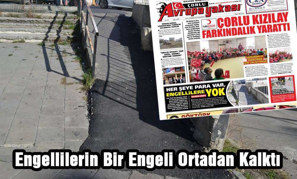 Engellilerin Bir Engeli Ortadan Kalktı