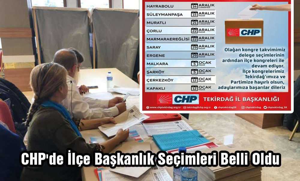 Chp'de İlçe Başkanlık Seçimleri Belli Oldu