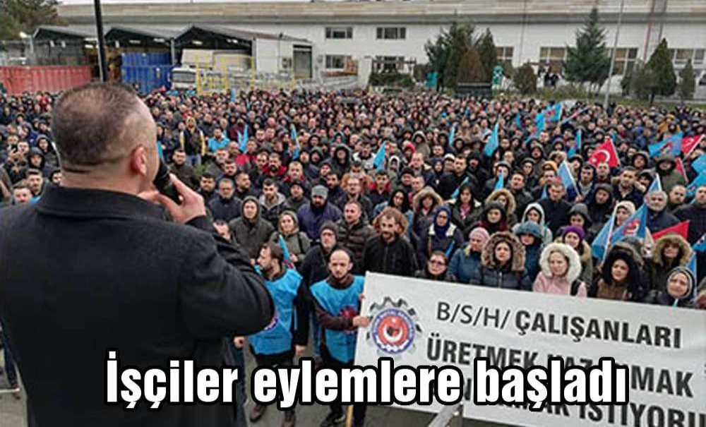 İşçiler Eylemlere Başladı