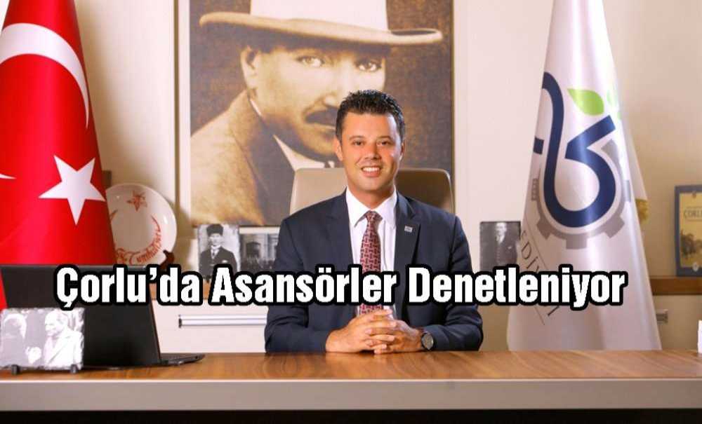 Çorlu'da Asansörler Denetleniyor