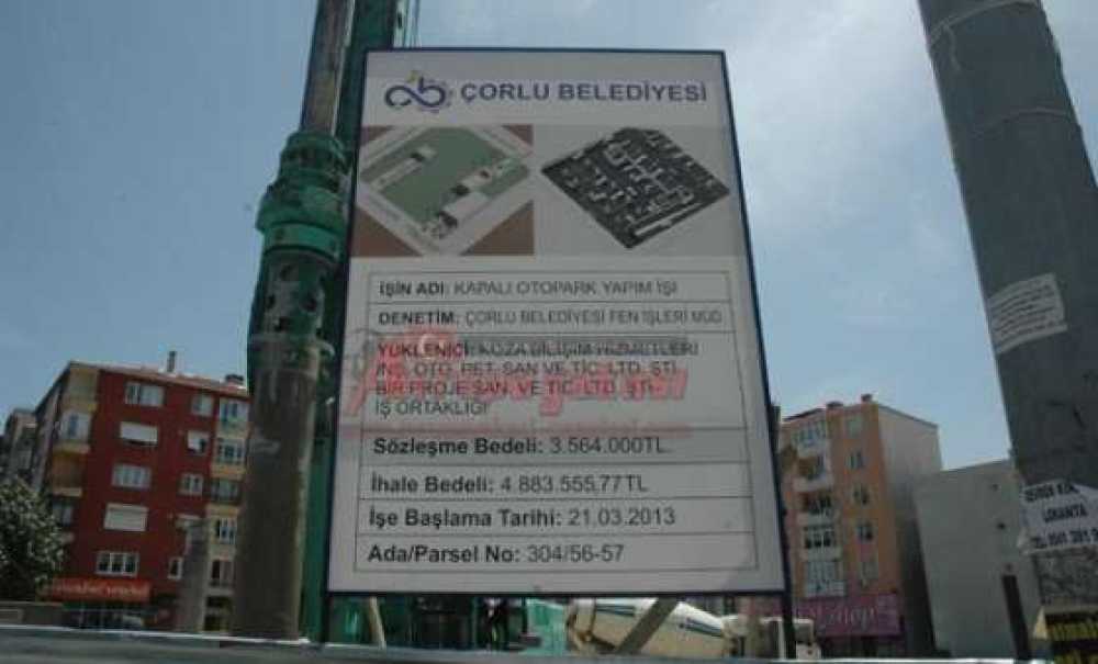 Kapalı Otopark Yapımı Sürüyor