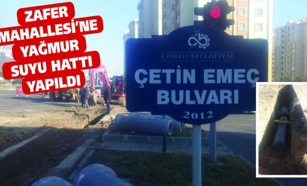Zafer Mahallesi'ne Yağmur Suyu Hattı Yapıldı
