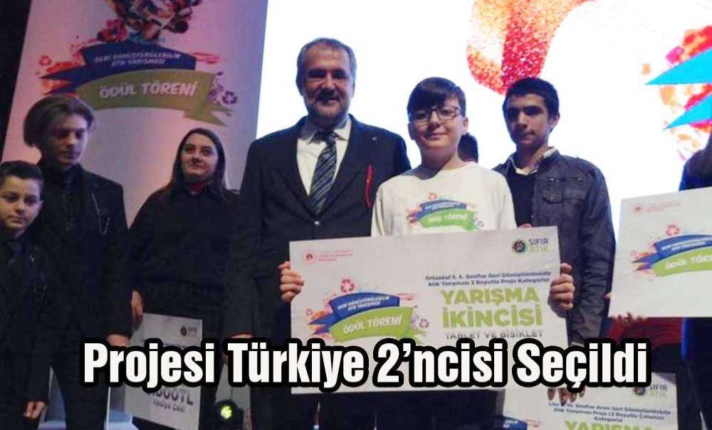 Projesi Türkiye 2'ncisi Seçildi