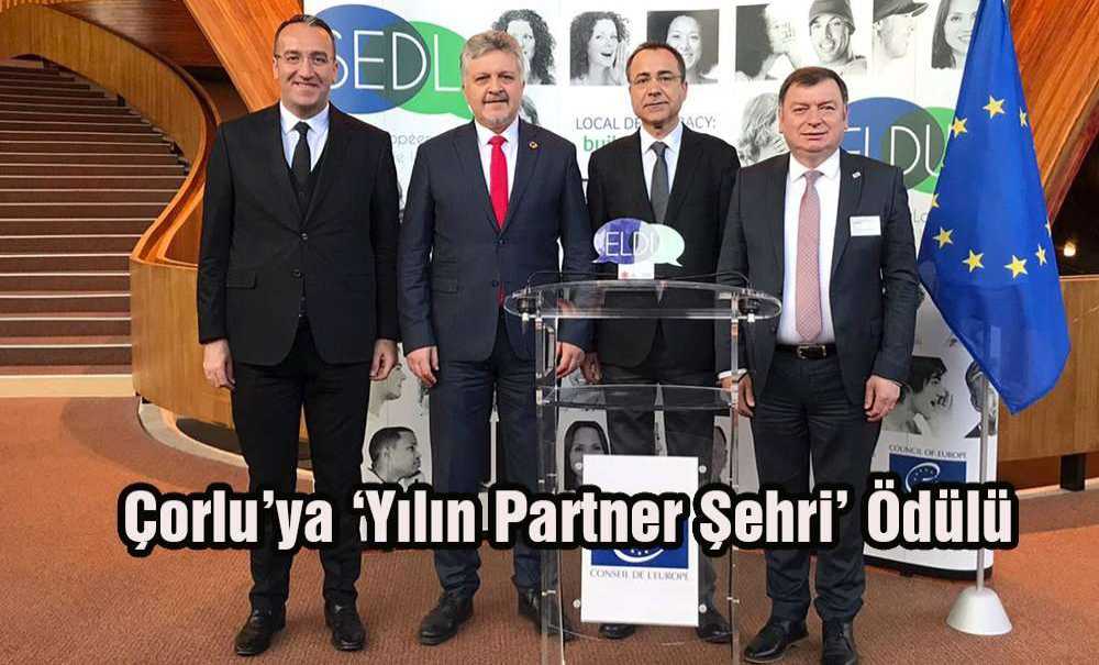Çorlu'ya ‘Yılın Partner Şehri' Ödülü