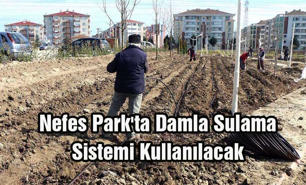 Nefes Park'ta Damla Sulama Sistemi Kullanılacak