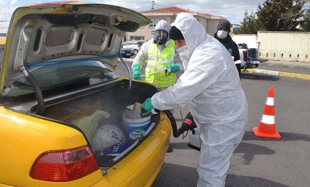 Çorlu'da 328 Taksi Ve Diğer Araçlar Dezenfekte Edildi