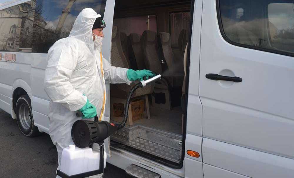 Çorlu'da 328 Taksi Ve Diğer Araçlar Dezenfekte Edildi