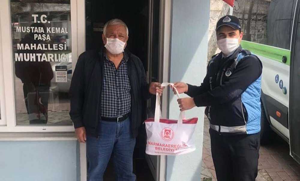 Marmaraereğlisi'nde Maskeler Dağıtılıyor