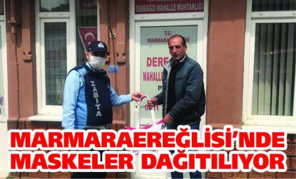 Marmaraereğlisi'nde Maskeler Dağıtılıyor
