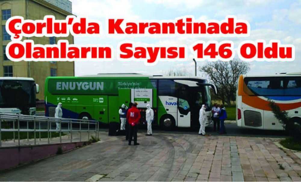 Çorlu'da Karantinada Olanların Sayısı 146 Oldu