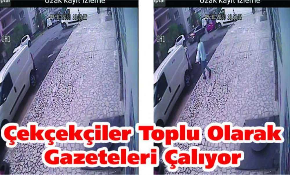 Çekçekçiler Toplu Olarak Gazeteleri Çalıyor