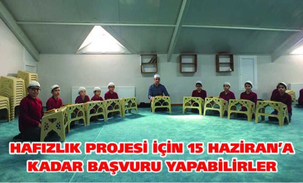 Hafızlık Projesi İçin 15 Haziran'a Kadar Başvuru Yapabilirler