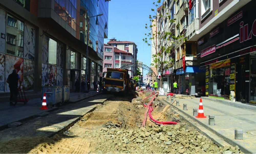 Kumyol Caddesi'nde Çalışmalar Uzadı