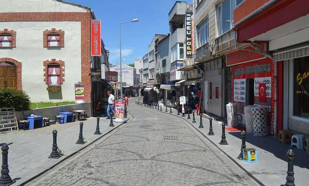 Saray Caddesi'ndeki Çalışmalara Korona Virüs Engeli