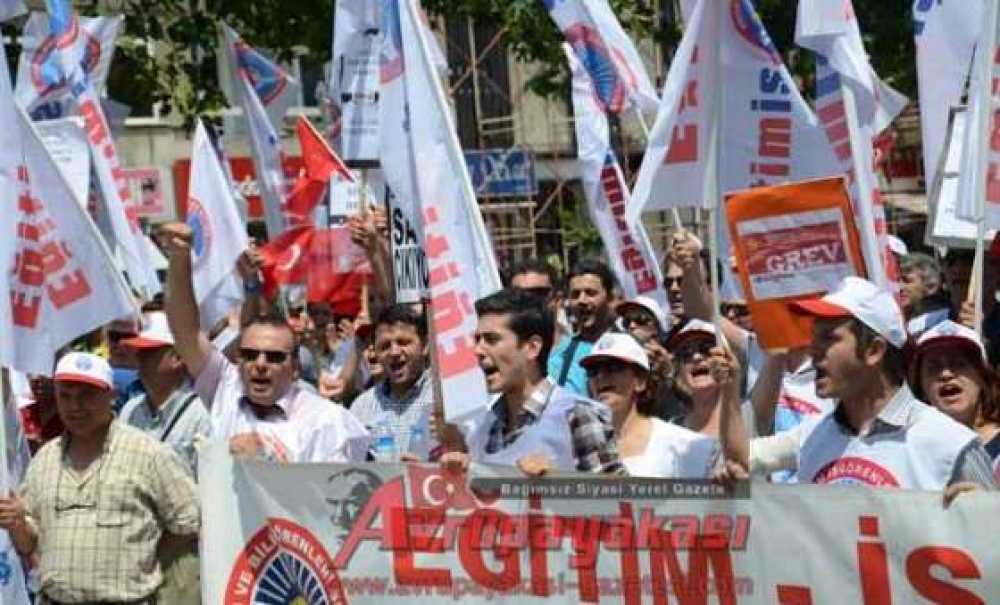 Öğretmenler Greve Çıktı