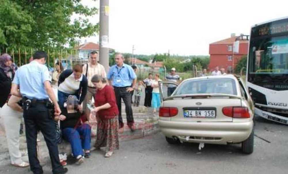 Çorlu`da Kaza 2 Yaralı