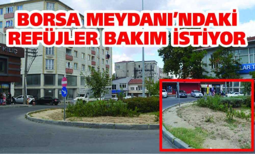 Borsa Meydanı'ndaki Refüjler Bakım İstiyor