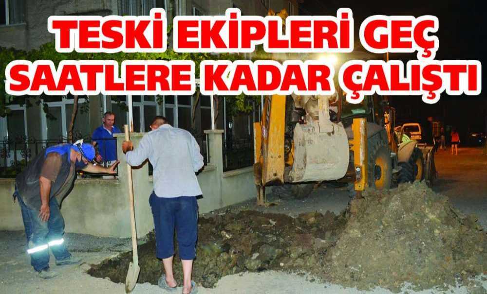 Teski Ekipleri Geç Saatlere Kadar Çalıştı
