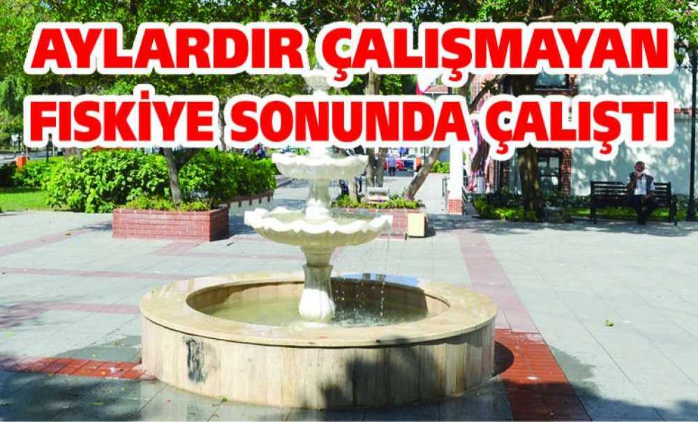 Aylardır Çalışmayan Fıskiye Sonunda Çalıştı