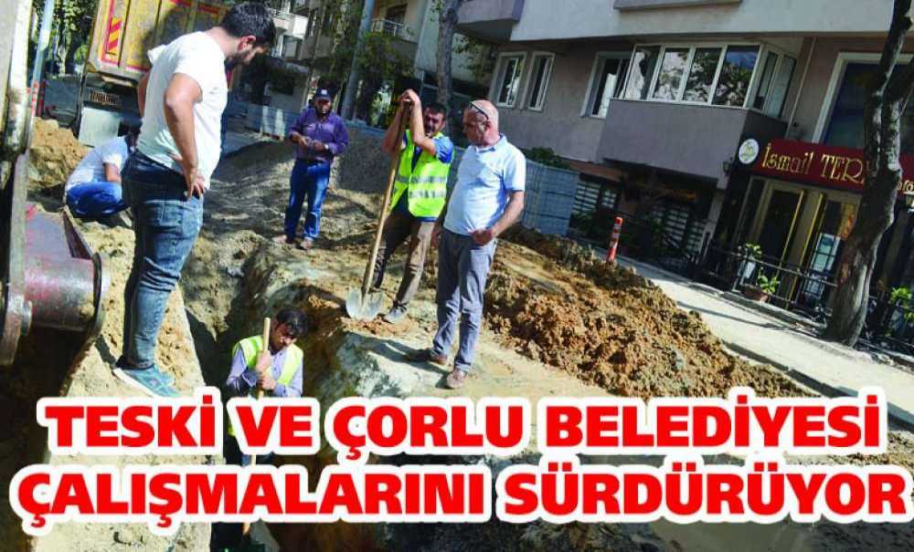 Teski Ve Çorlu Belediyesi Çalışmalarını Sürdürüyor