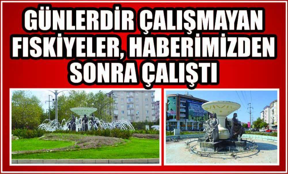 Günlerdir Çalışmayan Fıskiyeler, Haberimizden Sonra Çalıştı