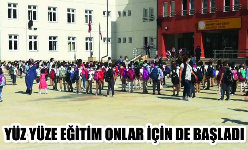 Yüz Yüze Eğitim Onlar İçinde Başladı