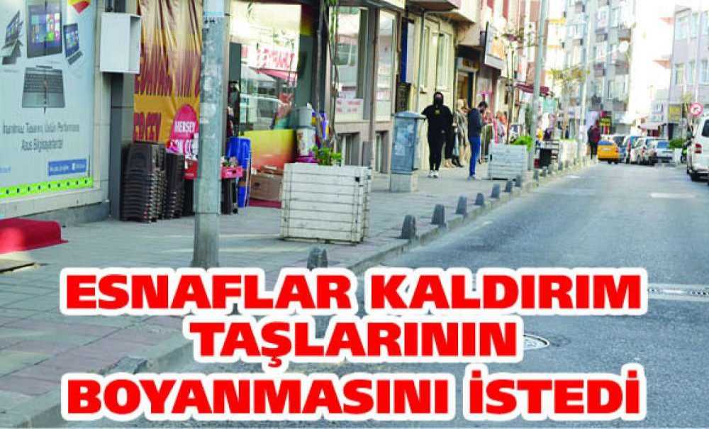 Esnaflar Kaldırım Taşlarının Boyanmasını İstedi