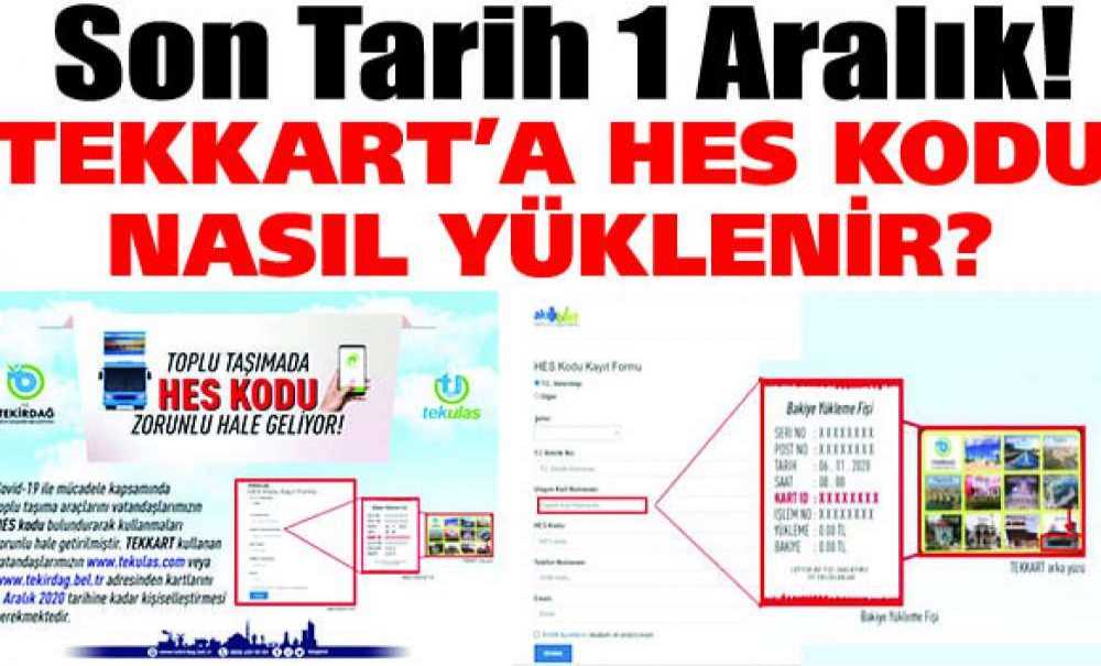 Son Tarih 1 Aralık! Tekkart'a Hes Kodu Nasıl Yüklenir?